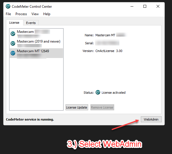 Mastercam WiBu CodeMeter Setup